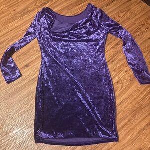NEVER WORN Purple Velvet Dress